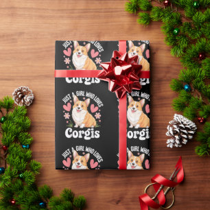 Papier Cadeau Juste une fille qui aime les Corgis