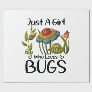Papier Cadeau Juste une fille qui aime les insectes