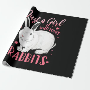 Papier Cadeau Juste une fille qui aime les lapins