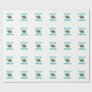 Papier Cadeau Juste une fille qui aime les tortues Vintage Gravu
