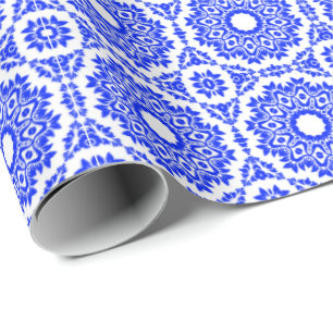 Papier Cadeau Kaleidoscope bleu