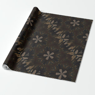 Papier Cadeau Kaleidoscope Design Art Brown foncé