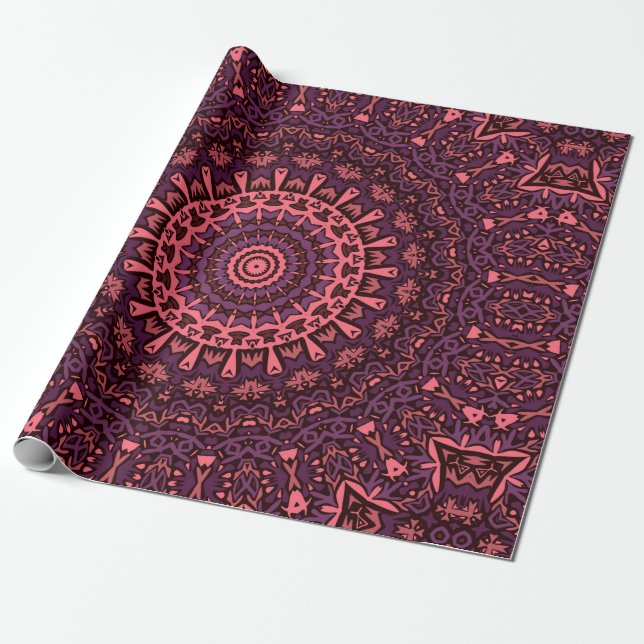 Papier Cadeau Kaléidoscope en mosaïque abstraite (Déroulé)
