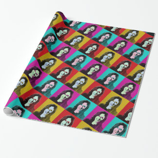 Papier Cadeau Kamala Harris Pop Art (rose, Turquoise, or, rouge)