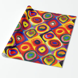 Papier Cadeau Kandinsky Farbstudie Quadrate Cercles Carrés Art