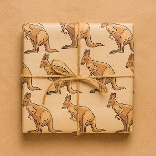 Papier Cadeau Kangourou