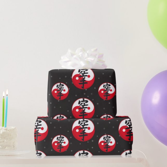 Papier Cadeau Karate Motif (Cadeaux de fête)