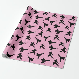 Papier Cadeau Karate / Taekwondo / judo Noël personnalisé