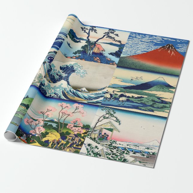 Papier Cadeau Katsushika Hokusai - 36 Vues de la sélection du Mo (Déroulé)