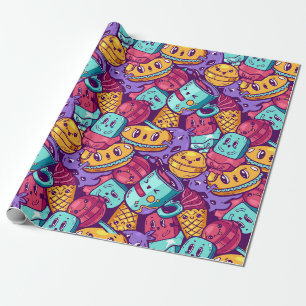 Papier Cadeau Kawaii Food Wrapping Paper