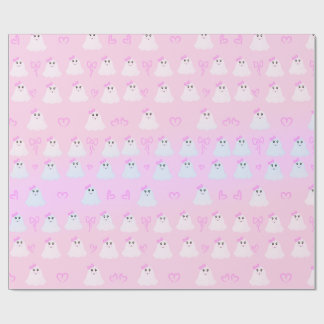 Papier Cadeau Kawaii Halloween | Gentils fantômes pastel