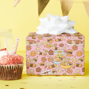 Papier Cadeau Kawaii Sakura Arare kakimochi