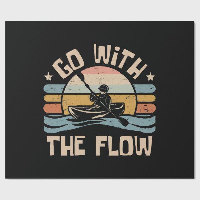 Papier Cadeau kayak-drôle (Plat)