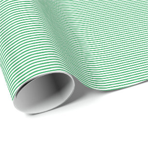 Papier Cadeau Kelly Green White Stripes St Patrick's Day 2024