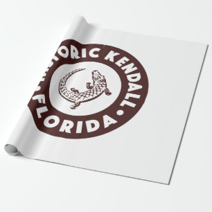 Papier Cadeau Kendall Floride Cercle - Brun