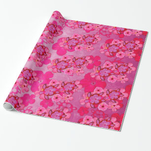 Papier Cadeau Ketmie et tortues roses de Honu