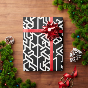 Papier Cadeau Kexogons et lignes arabes Motif géométrique