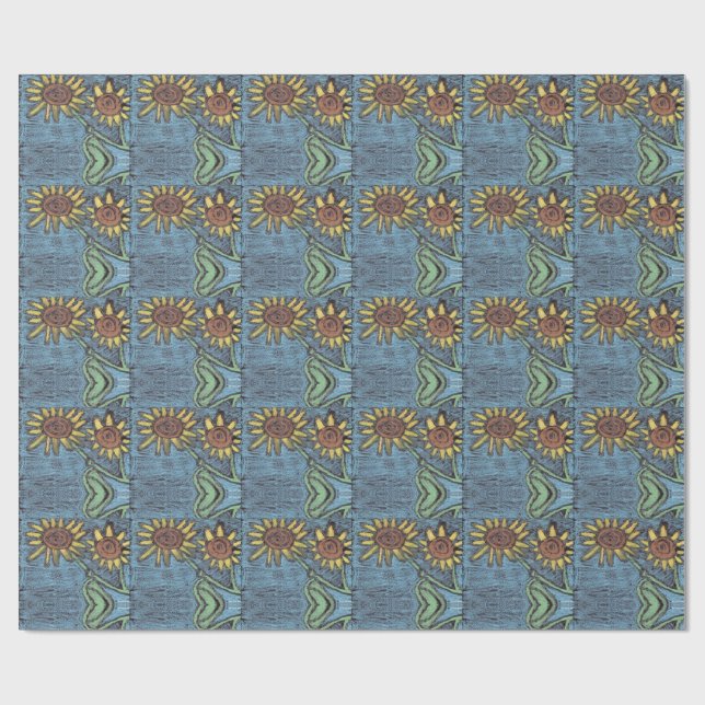 Papier Cadeau Kids Art for CHOC - Sunflowers Forever (Plat)