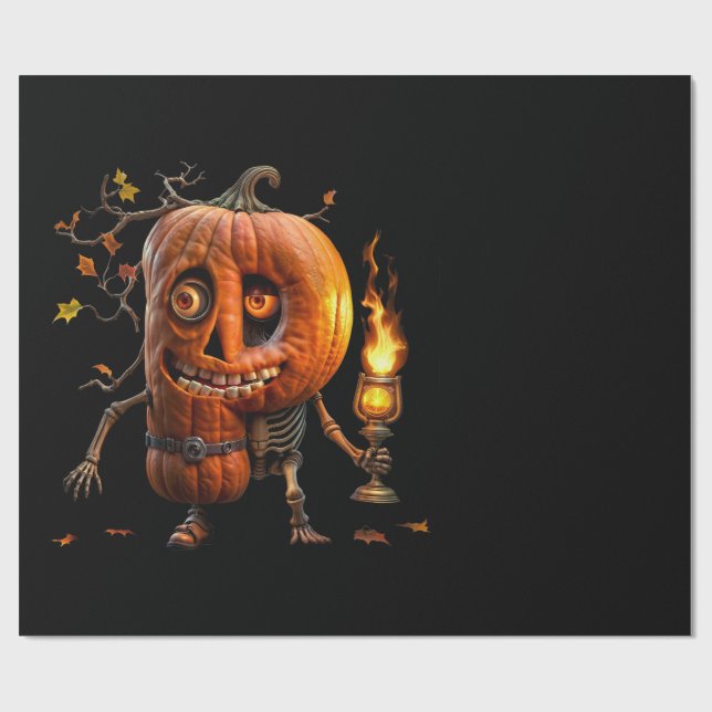 Papier Cadeau Kine de Halloween (Plat)