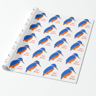 Papier Cadeau Kingfisher Design Cadeau d'anniversaire