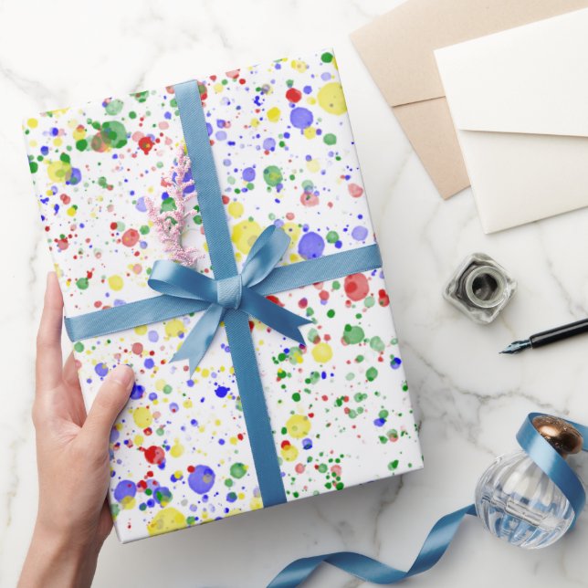Papier Cadeau KiniArt Joyeux Peinture éclaboussée (Cadeaux)