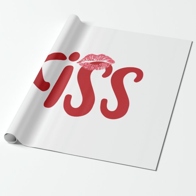 Papier Cadeau Kiss Marry Kill Girls Group Trio KISS Costume Roug (Déroulé)