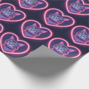 Papier Cadeau Kitty Amour Lumineuse Cadeau Romantique pour Ama