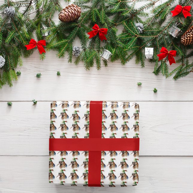 Papier Cadeau Kiwi de Noël cosy (Créateur téléchargé)