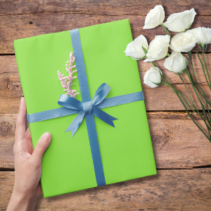 Papier Cadeau Kiwi Vert couleur solide   Classique   Élégant