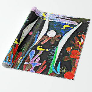 Papier Cadeau Klee - Paysage aux oiseaux jaunes