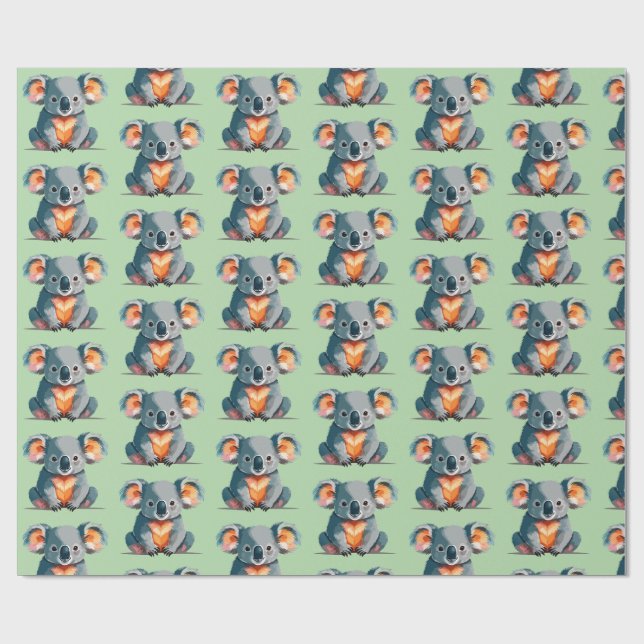 Papier Cadeau Koala (Plat)