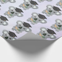 Koala mignon avec une toque de graduation noire