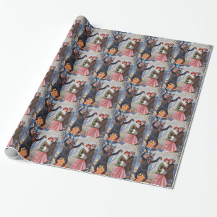 Papier Cadeau Krampus Punissant les Adultes Méchants