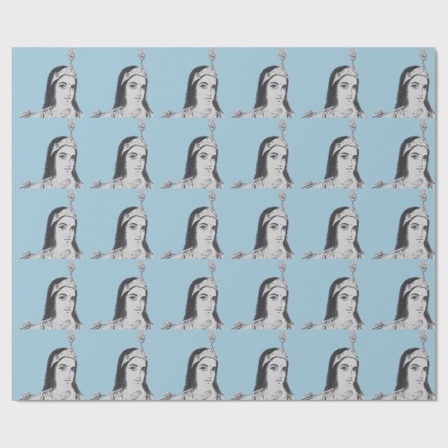 Papier Cadeau Krishna avec la cannelure (Plat)