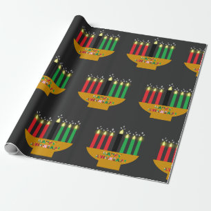 Papier Cadeau Kwanzaa Kinara Religieux