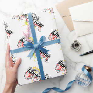 Papier Cadeau Kyrie Eleison Expression religieuse Texte stylisé