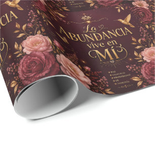Papier Cadeau La Abondance Vit en Moi Inspiration Chrétienne