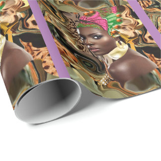 Papier Cadeau La Beauté D'Une Fleur De Jungle Africaine