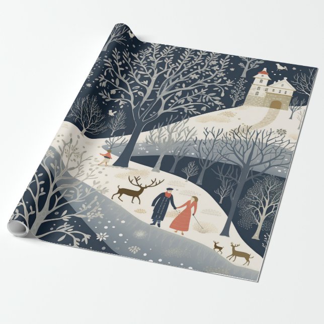 Papier Cadeau La chaleur du soleil en hiver (Déroulé)