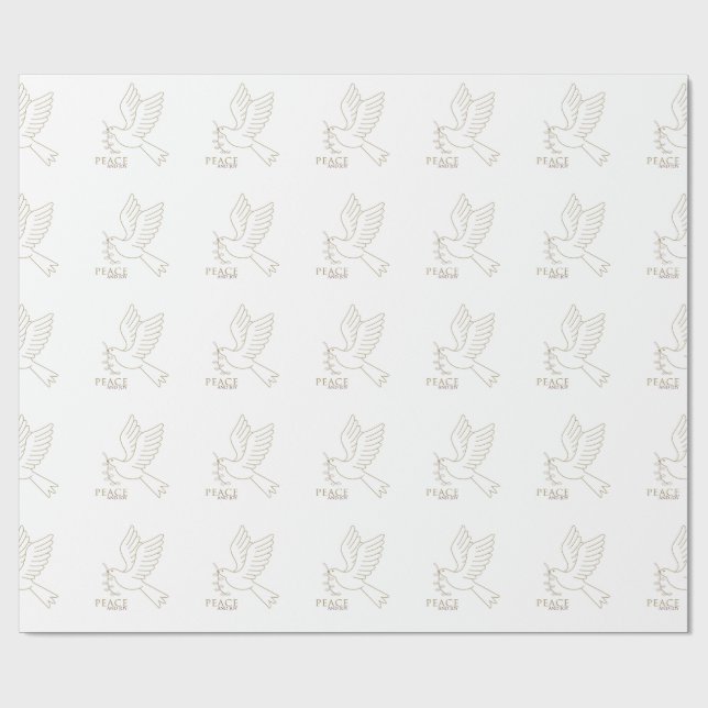 Papier Cadeau La colombe de la paix (Plat)