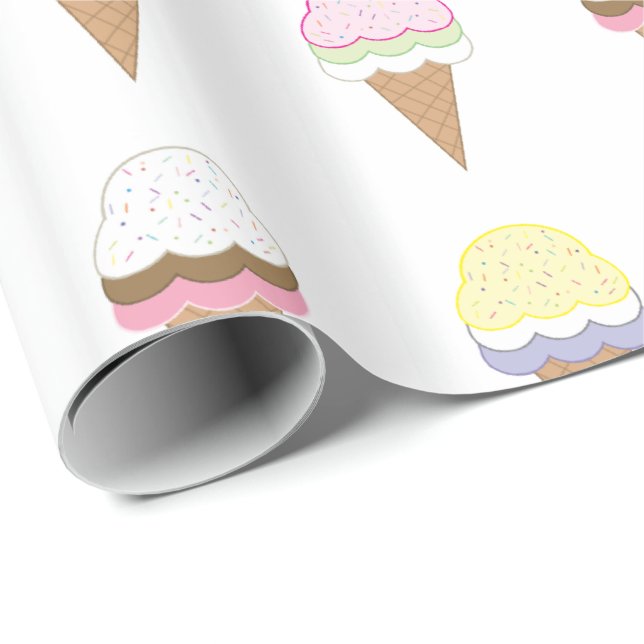 Papier Cadeau La Crème de glace (Coin rond)