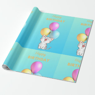 PAPIER CADEAU LA CUISINE CHANTEUSE JOLIE ANNIVERSAIRE