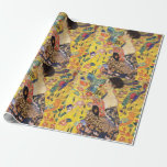 Papier Cadeau La Dame de Gustav Klimt avec un fan<br><div class="desc">La Dame Gustav Klimt Avec Du Papier Enveloppant</div>