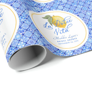 Papier Cadeau La Dolce Vita Fête de Mariage Personnalisée