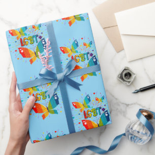 Papier Cadeau La fierté papillon L'amour est l'amour Sensibilisa