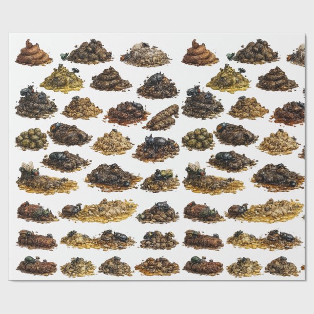 Papier Cadeau La Grande Collection de Caca (Plat)