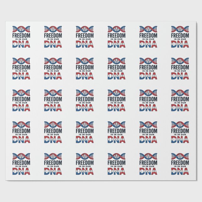 Papier Cadeau La liberté est dans notre ADN conception de t-shir (Plat)