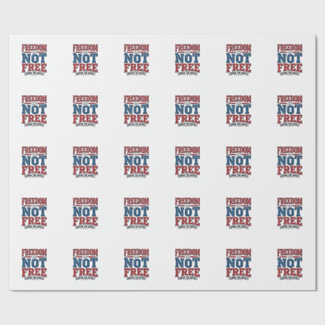 Papier Cadeau La liberté n'est pas gratuite Conception de chemis (Plat)
