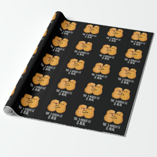 Papier Cadeau La Lutte Est Vraiment Drôle Nugget Pun Dark BG