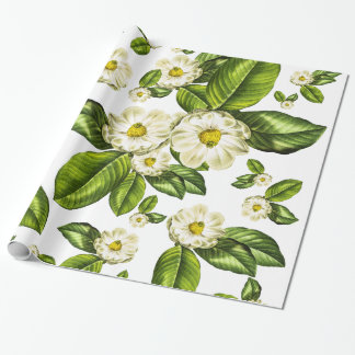 Papier Cadeau La magnolia fleurit le papier d'emballage